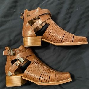 JEFFREY CAMPBELL Hanson southwestern booties brown
